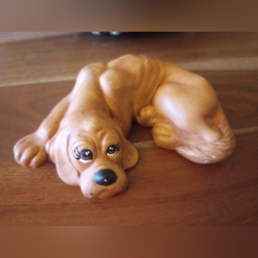Adorable ceramic puppy dog figure